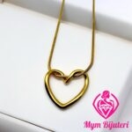 Çelik Sonsuzluk Temalı Kalp Kolye