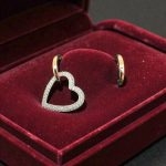 Xuping Kalp Tasarım Taşlı Küpe - Görsel 2