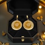 Çelik Küpe Aslan Figürlü - Görsel 2