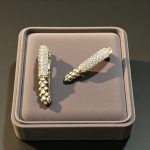 Taşlı Çelik Tasarım Küpe - Görsel 2