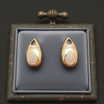 Çelik Damla Detay Taşlı Küpe - Görsel 2