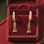 Çelik Zincir Sallantılı Küpe - Görsel 2