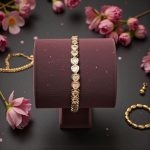 Taşlı Kalp Detaylı Bileklik