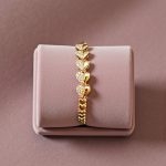 Taşlı Kalp Detay Bileklik