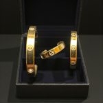 Çelik Üçlü Gold Renk Set Küpe - Görsel 2