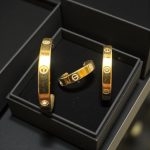 Çelik Üçlü Gold Renk Set Küpe